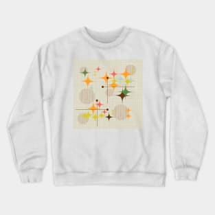 Eames Era Starbursts and Globes 3 (bkgrnd) Crewneck Sweatshirt